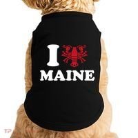 I Love Maine Heart As Lobster Doggie Tank thumb 0