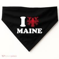 I Love Maine Heart As Lobster USA-Made Doggie Bandana thumb 0