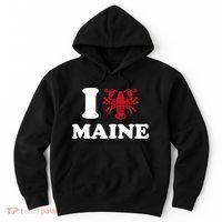 I Love Maine Heart As Lobster Hoodie thumb 0