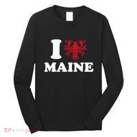 I Love Maine Heart As Lobster Long Sleeve Shirt thumb 0