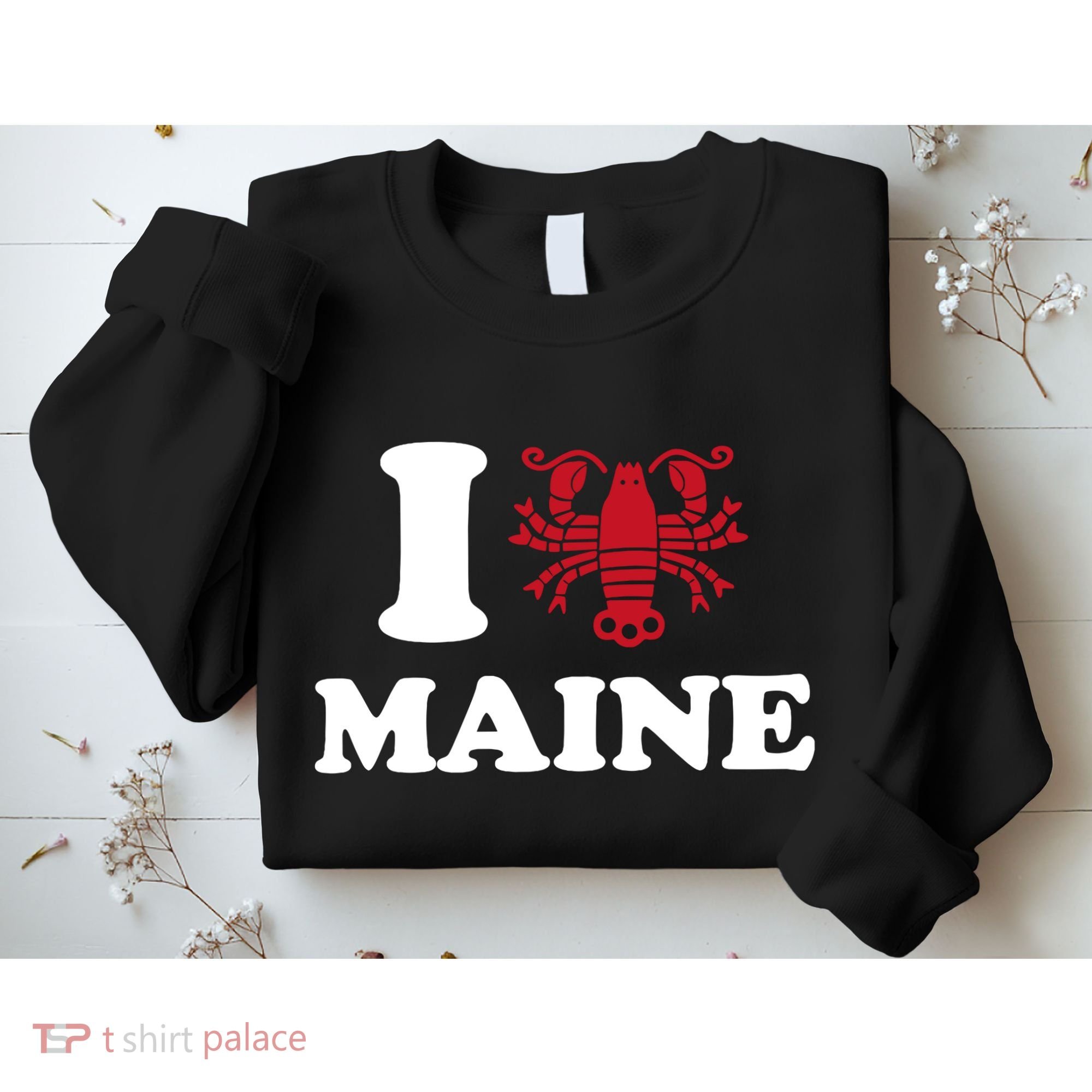 I Love Maine Heart As Lobster Sweatshirt