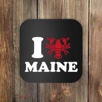 I Love Maine Heart As Lobster Coaster thumb 0