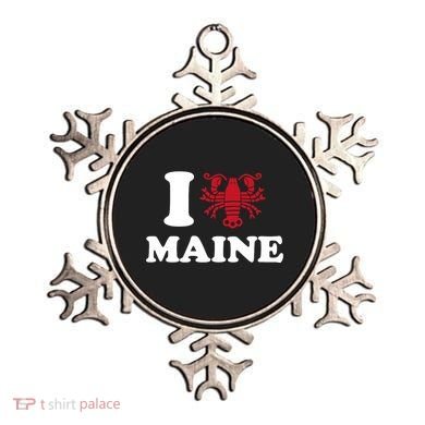 I Love Maine Heart As Lobster Ornament