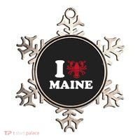 I Love Maine Heart As Lobster Ornament thumb 0