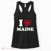 I Love Maine Heart As Lobster Women's Tank Top thumb 0
