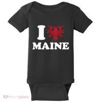 I Love Maine Heart As Lobster Baby Bodysuit thumb 0