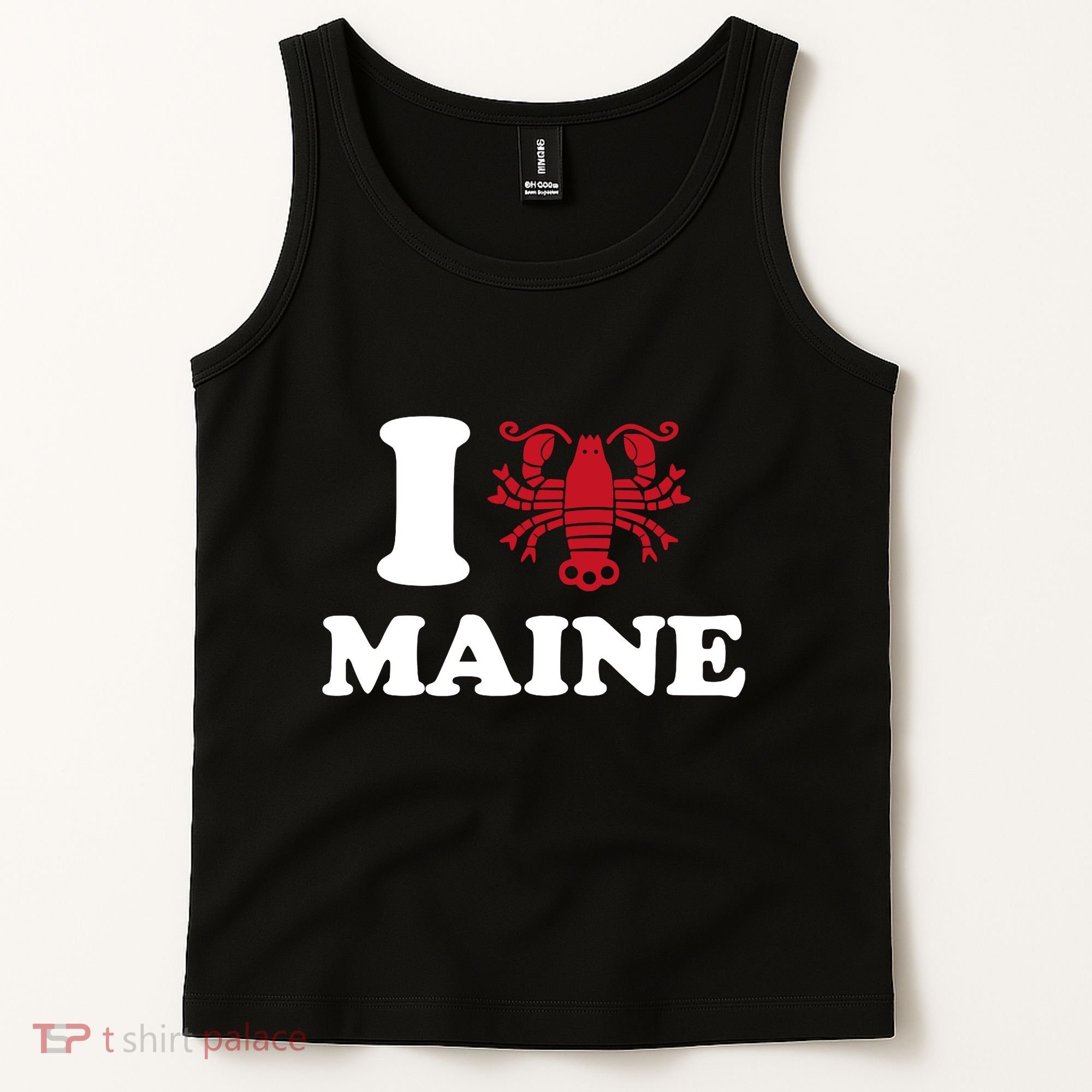 I Love Maine Heart As Lobster Tank Top