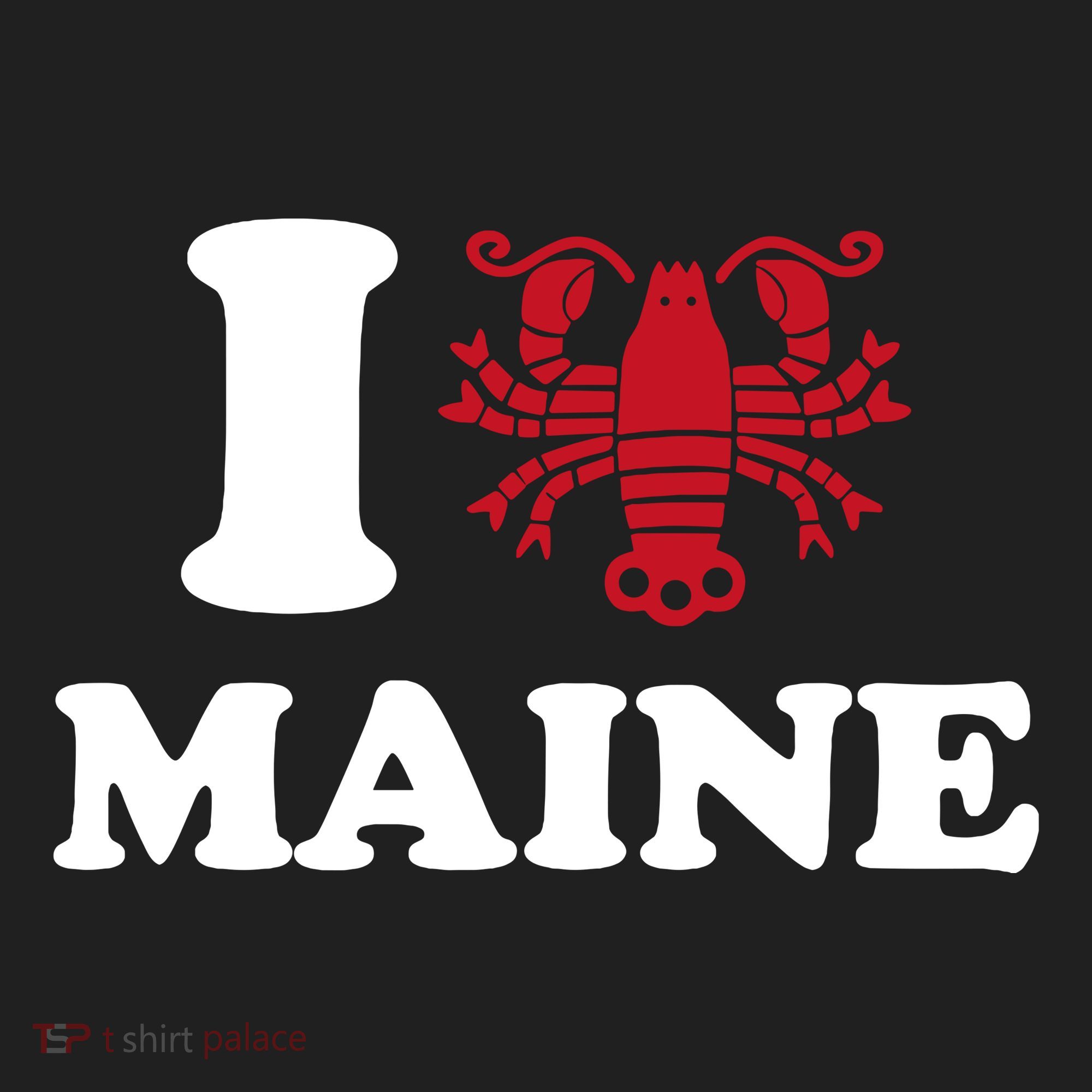 I Love Maine Heart As Lobster Golf Towel