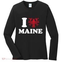 I Love Maine Heart As Lobster Women's Long Sleeve Shirt thumb 0