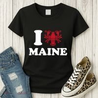 I Love Maine Heart As Lobster Women's T-Shirt thumb 3