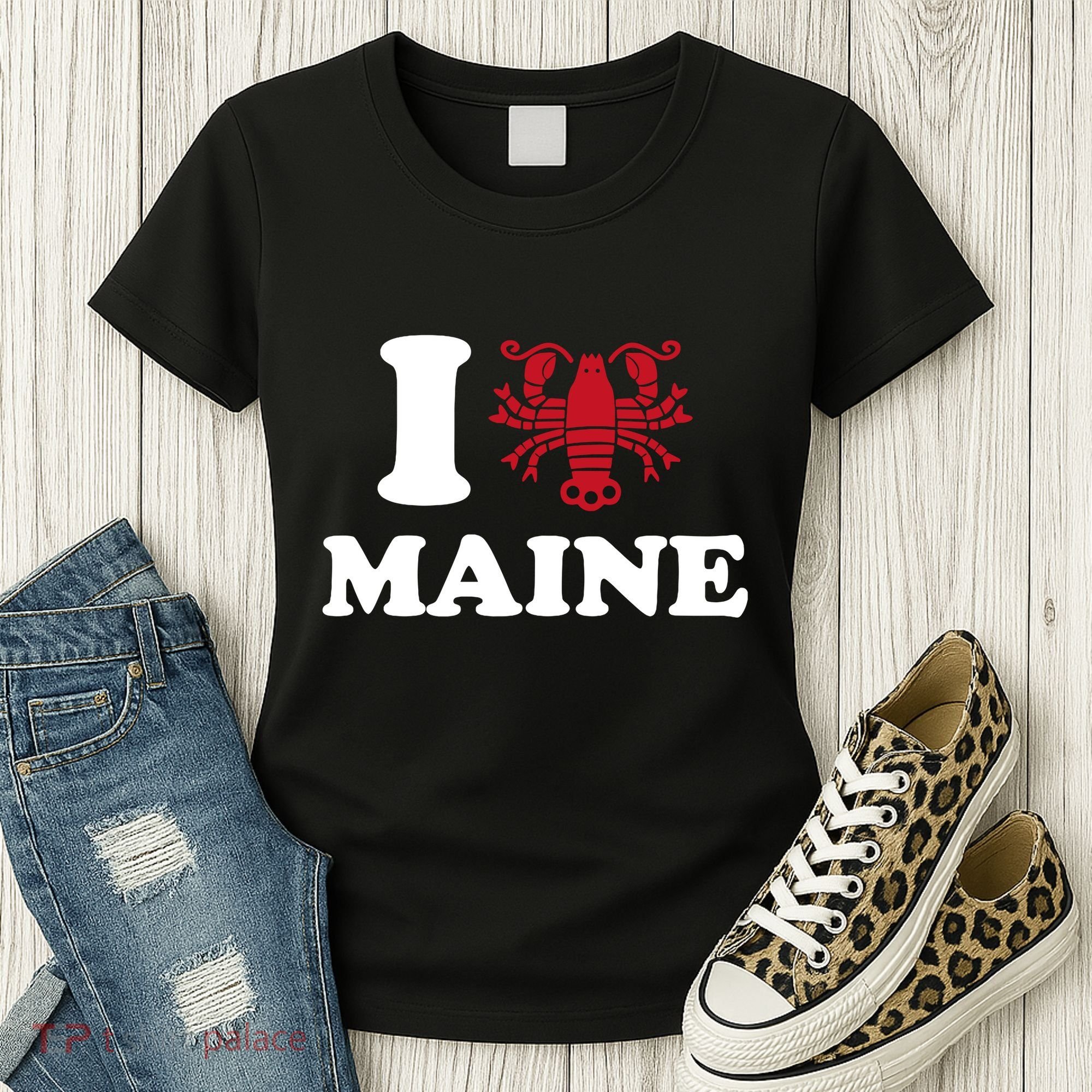I Love Maine Heart As Lobster Women's T-Shirt