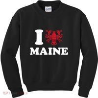 I Love Maine Heart As Lobster Kids Sweatshirt thumb 0
