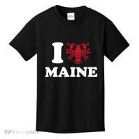 I Love Maine Heart As Lobster Kids T-Shirt thumb 0