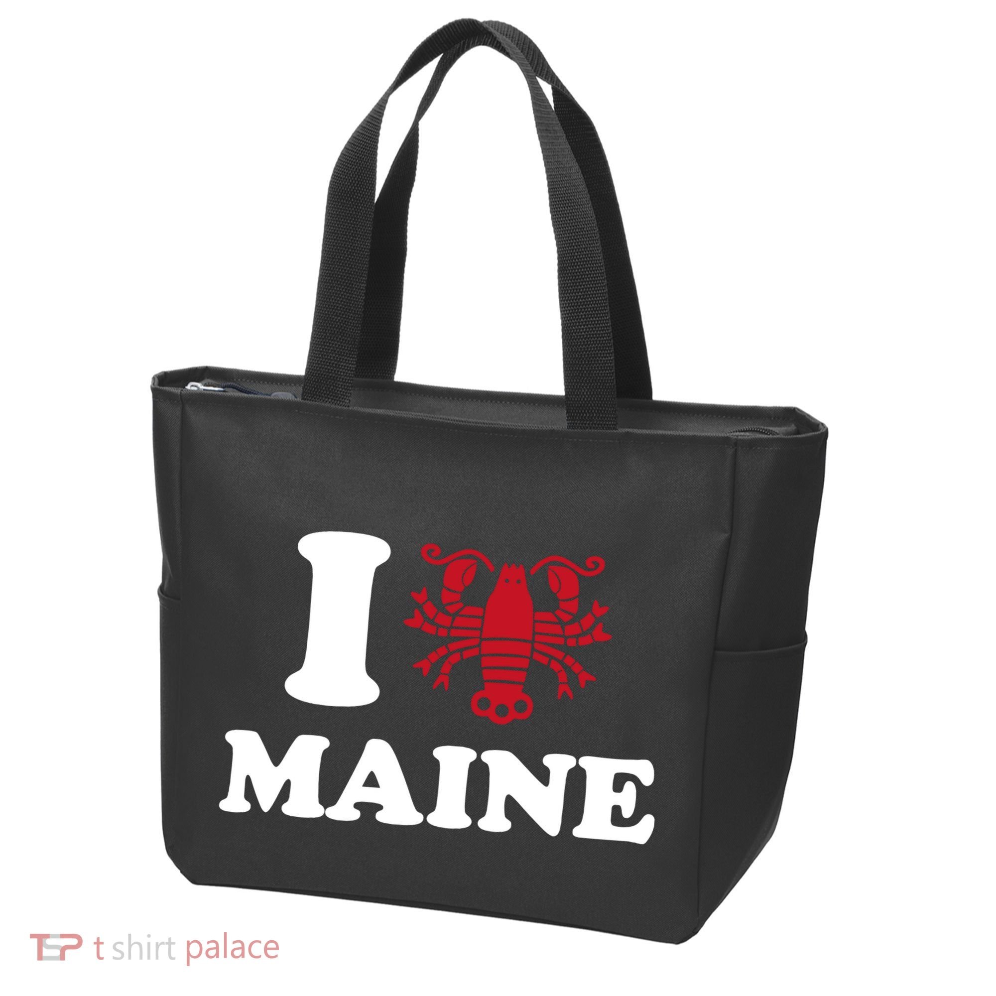 I Love Maine Heart As Lobster Tote Bag