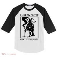 I Like My Coffee How I Like My Magic Kids Colorblock Raglan Jersey thumb 0