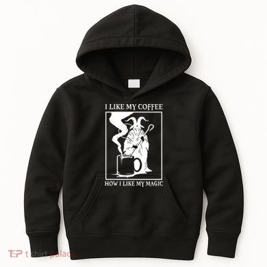 I Like My Coffee How I Like My Magic Kids Hoodie