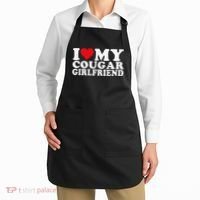 I Love My Cougar Girlfriend I Heart My Cougar Girlfriend Apron thumb 2