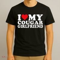 I Love My Cougar Girlfriend I Heart My Cougar Girlfriend T-Shirt thumb 3
