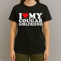 I Love My Cougar Girlfriend I Heart My Cougar Girlfriend T-Shirt thumb 4