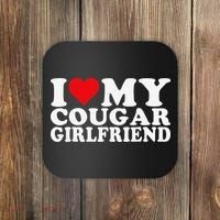 I Love My Cougar Girlfriend I Heart My Cougar Girlfriend Coaster thumb 0