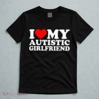 I Love My Autistic Girlfriend I Heart My Gf With Autism T-Shirt thumb 5