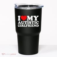 I Love My Autistic Girlfriend I Heart My Gf With Autism Tumbler thumb 0