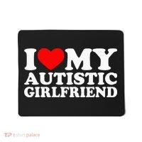 I Love My Autistic Girlfriend I Heart My Gf With Autism Mousepad thumb 0