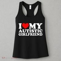 I Love My Autistic Girlfriend I Heart My Gf With Autism Women's Tank Top thumb 3