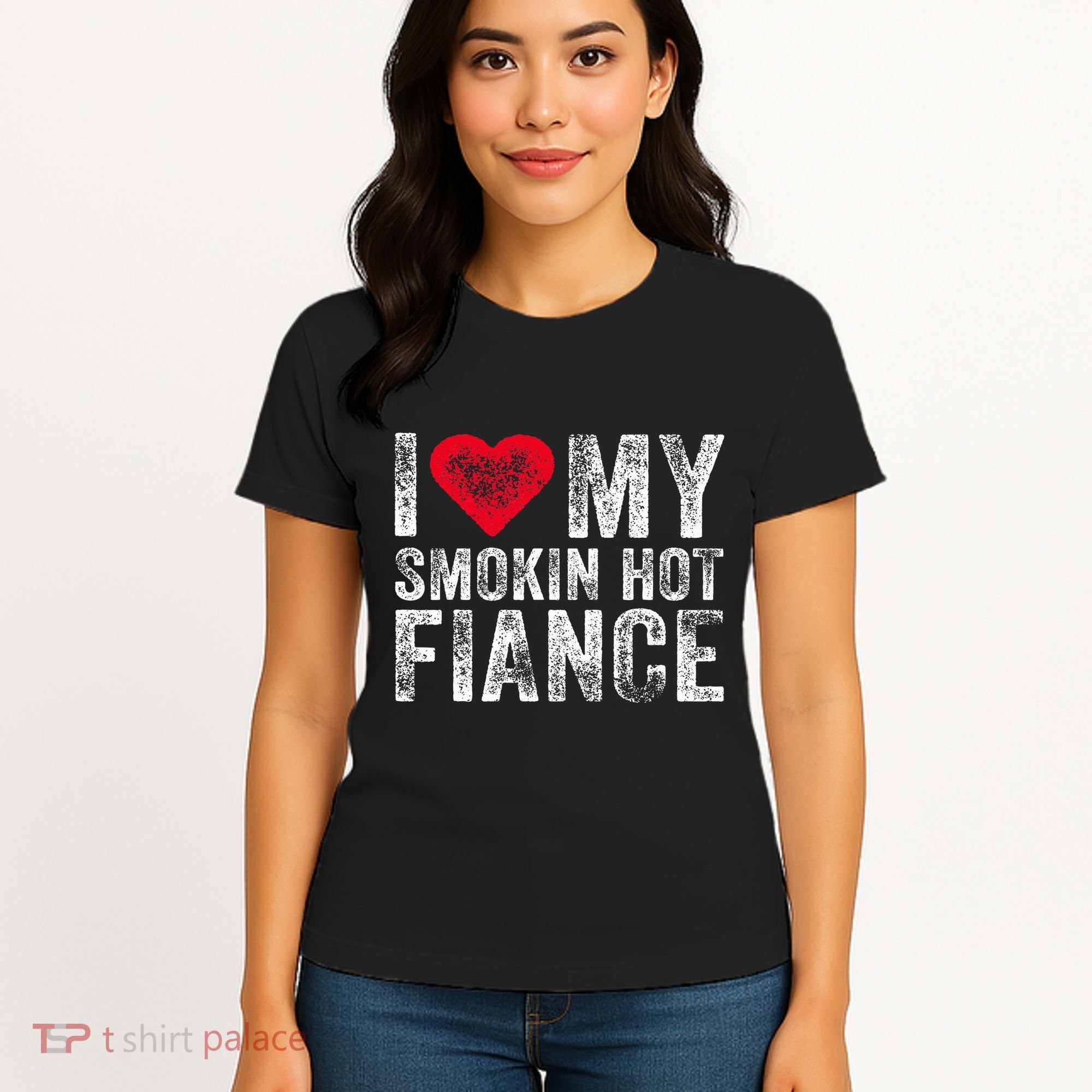 I Love My Smoking Hot Fiance Funny Women's T-Shirt