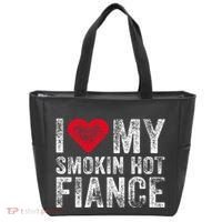 I Love My Smoking Hot Fiance Funny Tote Bag thumb 0