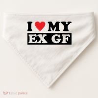 I Love My Ex GF Funny USA-Made Doggie Bandana thumb 0