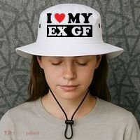 I Love My Ex GF Funny Bucket Hat thumb 3