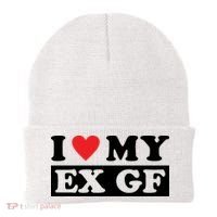 I Love My Ex GF Funny Beanie thumb 0