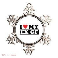 I Love My Ex GF Funny Ornament thumb 0