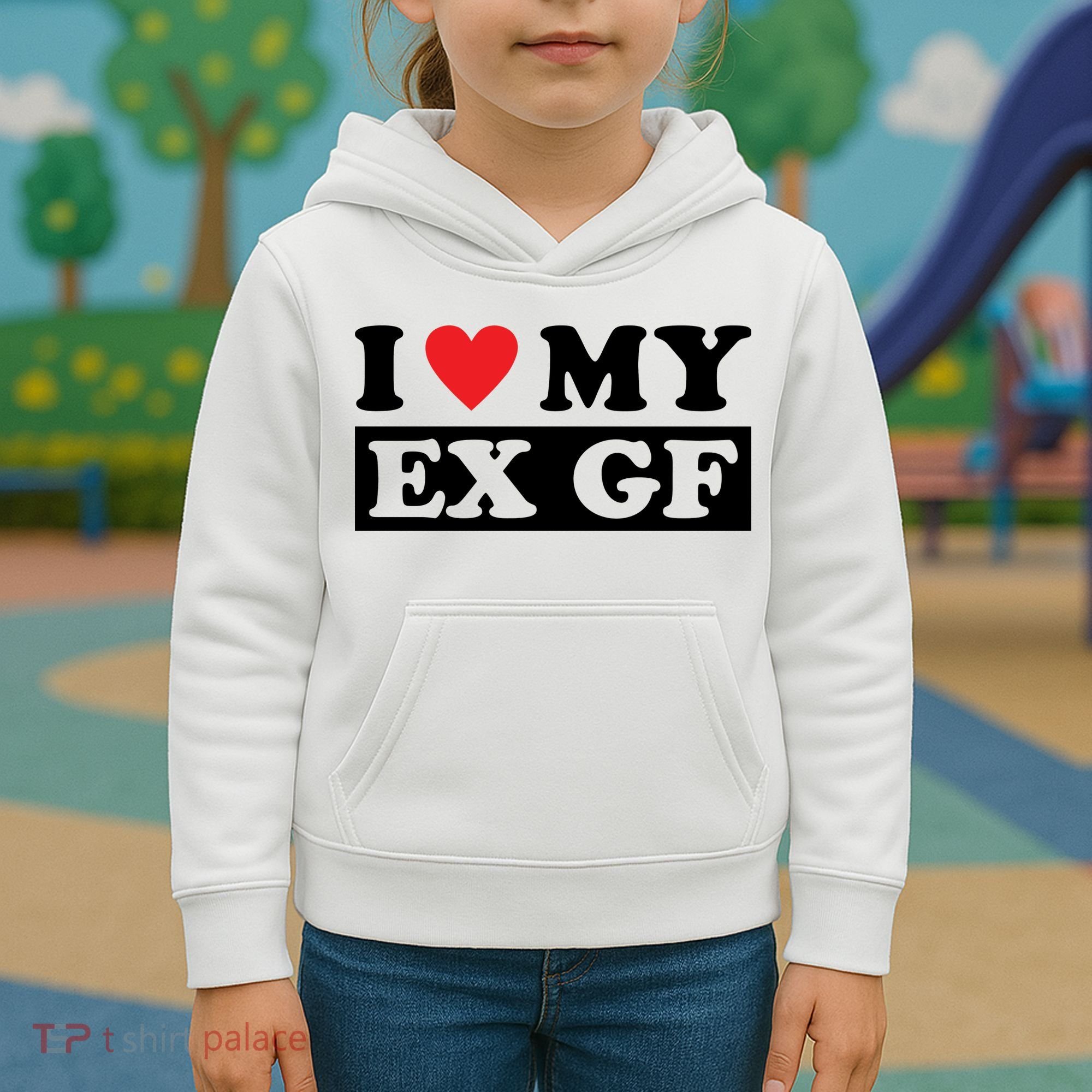 I Love My Ex GF Funny Kids Hoodie