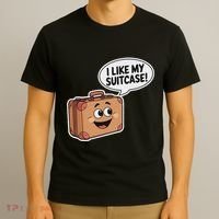 I Like My Suitcase Funny Meme Sayings T-Shirt thumb 3
