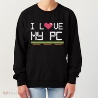 I Love My Pc Gamer Game Playing Computer Play Online Vr Gift Women's Sweatshirt thumb 0