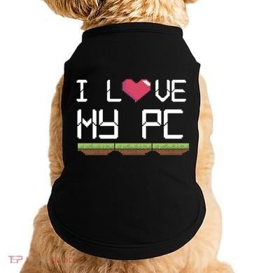 I Love My Pc Gamer Game Playing Computer Play Online Vr Gift Doggie Tank