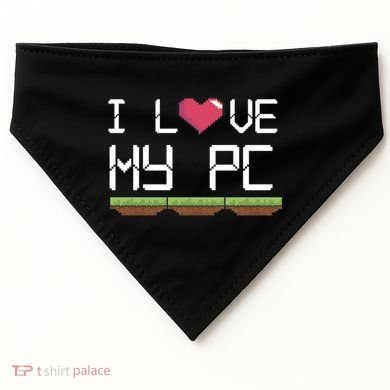 I Love My Pc Gamer Game Playing Computer Play Online Vr Gift USA-Made Doggie Bandana