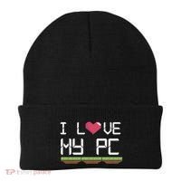 I Love My Pc Gamer Game Playing Computer Play Online Vr Gift Beanie thumb 0