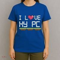 I Love My Pc Gamer Game Playing Computer Play Online Vr Gift T-Shirt thumb 4