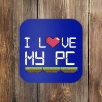 I Love My Pc Gamer Game Playing Computer Play Online Vr Gift Coaster thumb 0