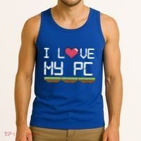 I Love My Pc Gamer Game Playing Computer Play Online Vr Gift Tank Top thumb 3