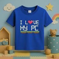 I Love My Pc Gamer Game Playing Computer Play Online Vr Gift Toddler T-Shirt thumb 3