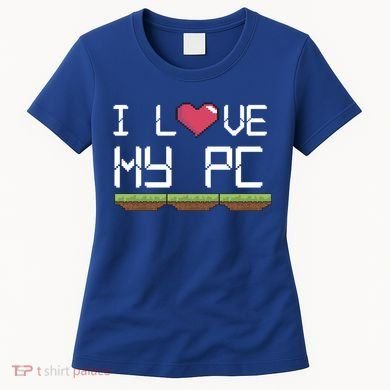 I Love My Pc Gamer Game Playing Computer Play Online Vr Gift Women's T-Shirt