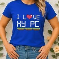 I Love My Pc Gamer Game Playing Computer Play Online Vr Gift Women's T-Shirt thumb 2