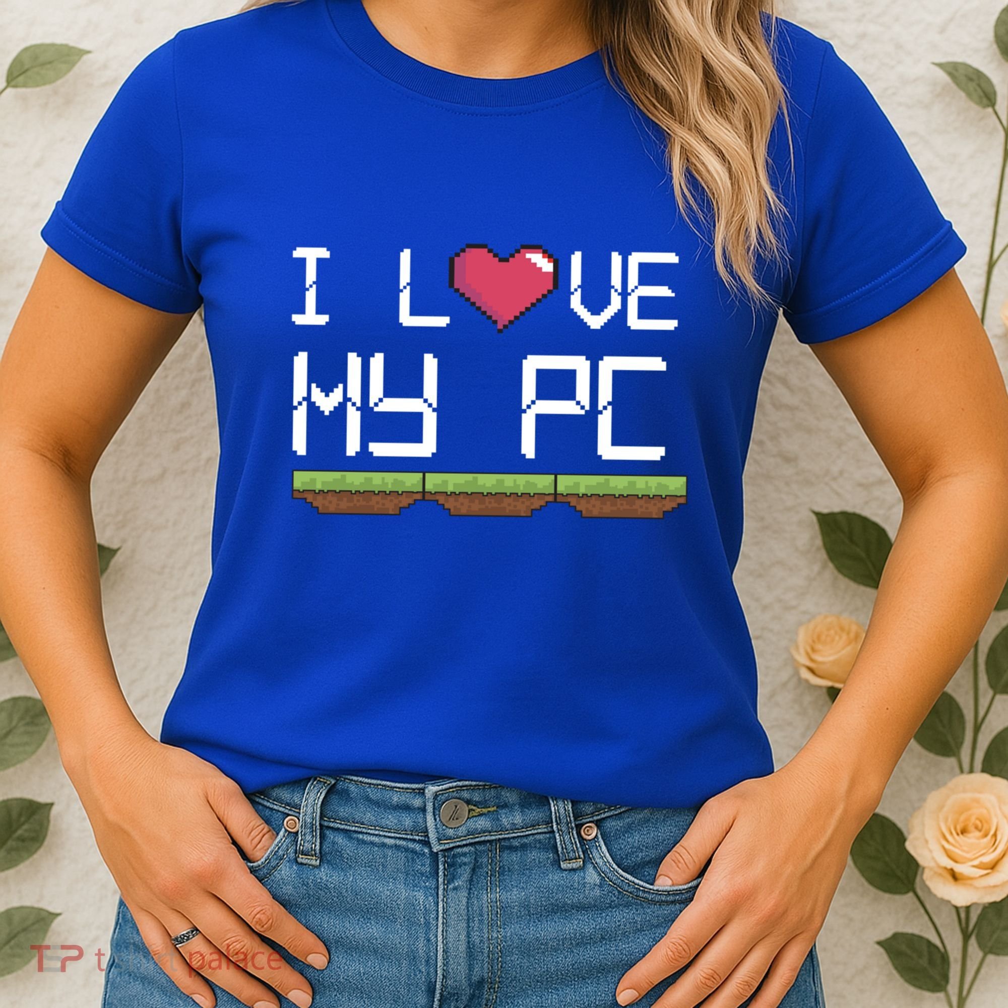 I Love My Pc Gamer Game Playing Computer Play Online Vr Gift Women's T-Shirt