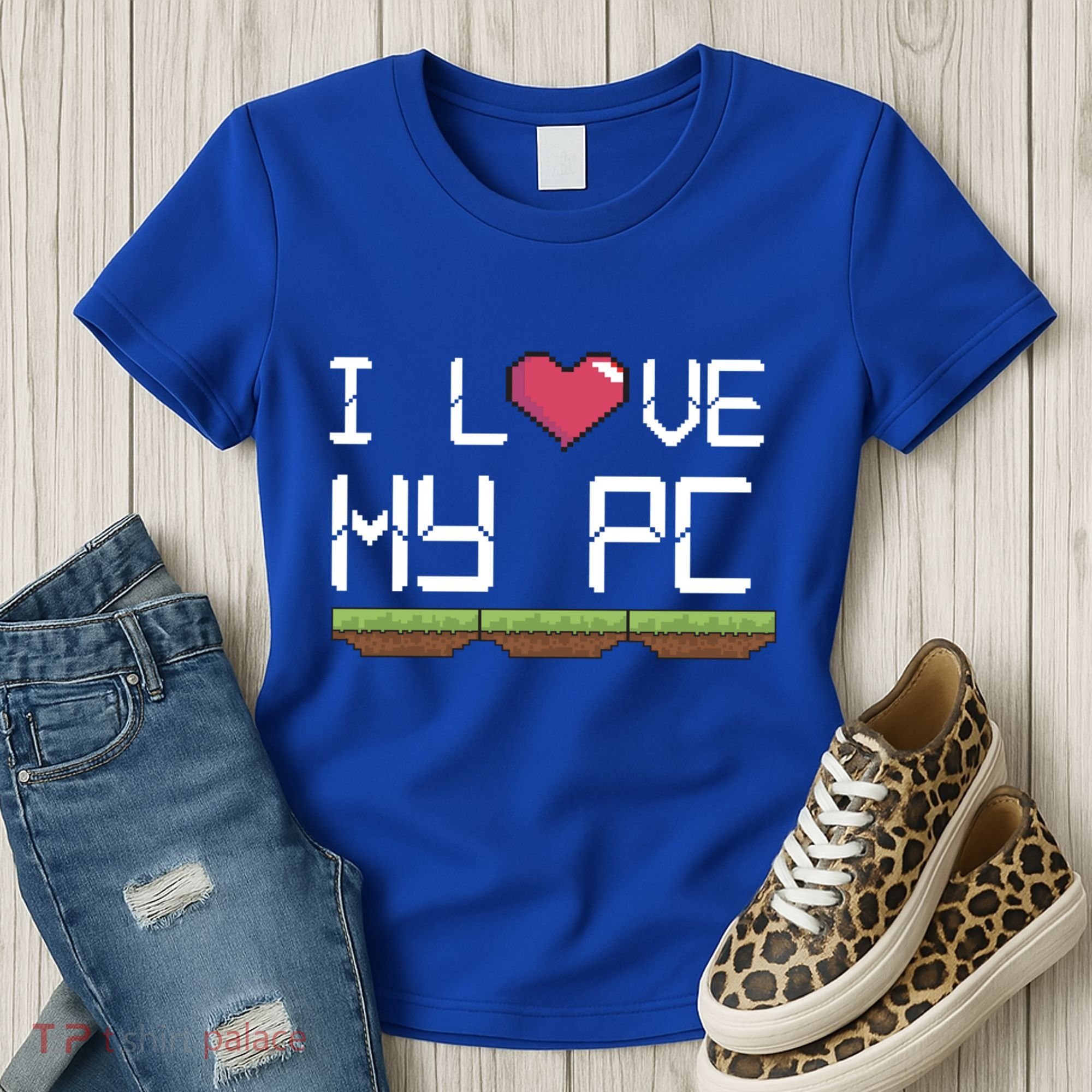 I Love My Pc Gamer Game Playing Computer Play Online Vr Gift Women's T-Shirt
