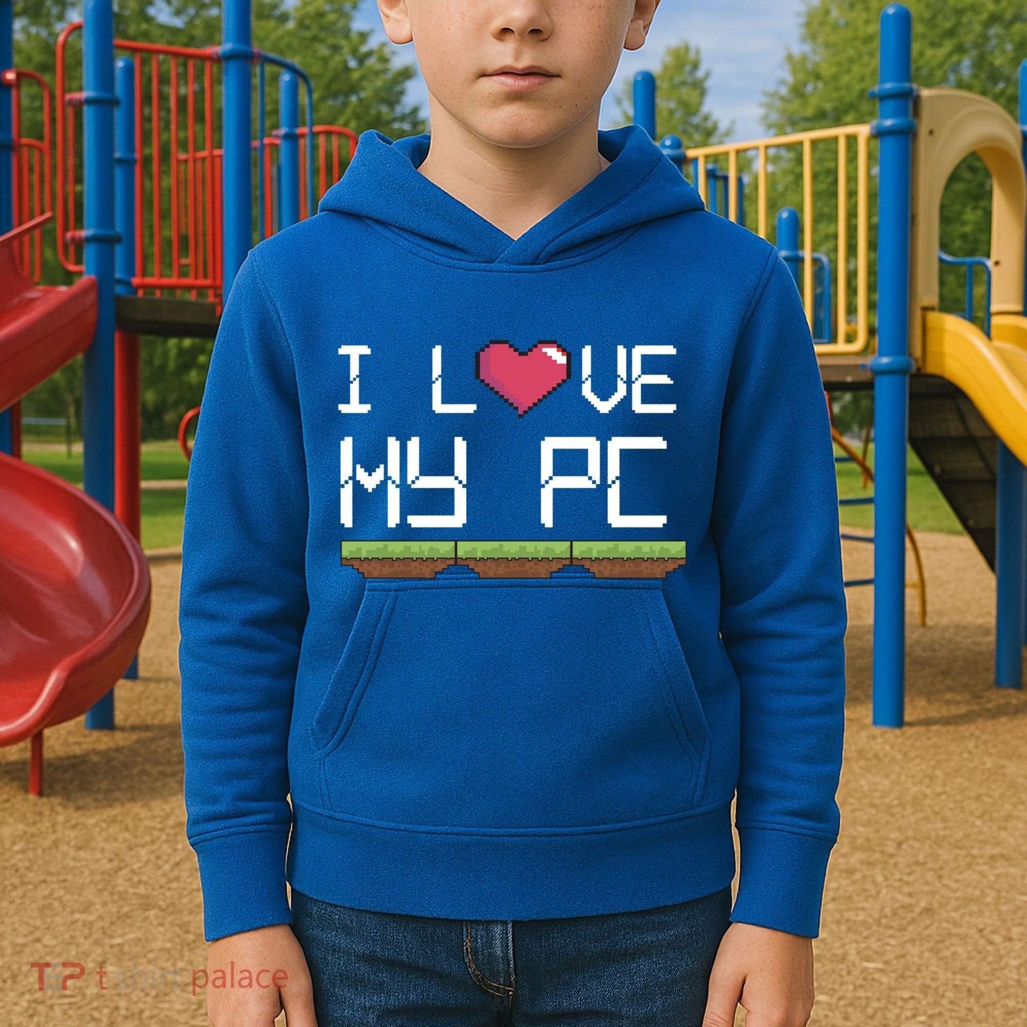 I Love My Pc Gamer Game Playing Computer Play Online Vr Gift Kids Hoodie