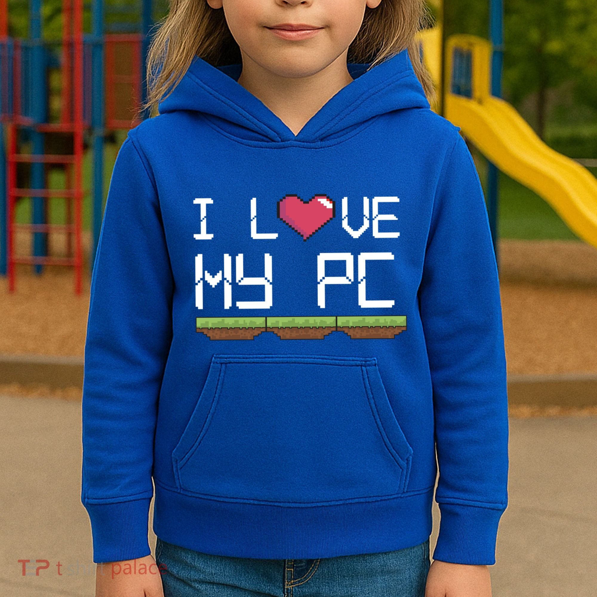 I Love My Pc Gamer Game Playing Computer Play Online Vr Gift Kids Hoodie